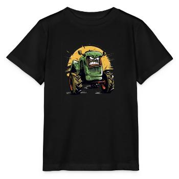 Tracteur énervé n°1 - T-shirt bio MINI CREATOR Stanley/Stella Enfant - noir - Devant - Mikhail (115cm)