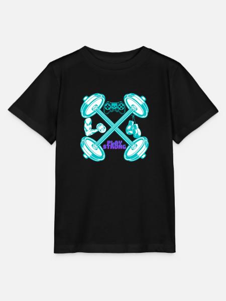 PlayStrong- gamer shirt - Stanley/Stella Kinder T-Shirt MINI CREATOR - Schwarz