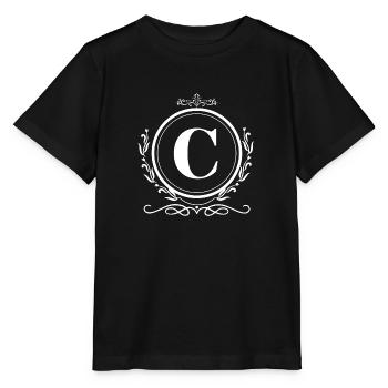 Buchstabe C Dekoration - Stanley/Stella Kinder T-Shirt MINI CREATOR  - Schwarz - Vorne - Mikhail (115cm)