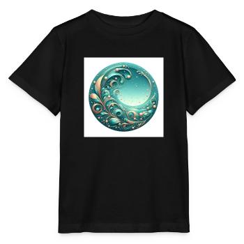 Türkiser Flair - Stanley/Stella Kinder T-Shirt MINI CREATOR  - Schwarz - Vorne - Mikhail (115cm)