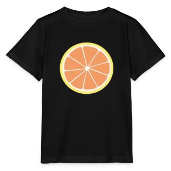 Tranche de pamplemousse - T-shirt bio MINI CREATOR Stanley/Stella Enfant - noir - Devant - Mikhail (115cm)