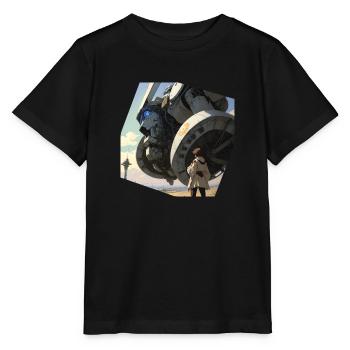 Manga Riesiger Roboter - Stanley/Stella Kinder T-Shirt MINI CREATOR  - Schwarz - Vorne - Mikhail (115cm)