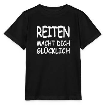 Reiten - Stanley/Stella Kinder T-Shirt MINI CREATOR  - Schwarz - Vorne - Mikhail (115cm)