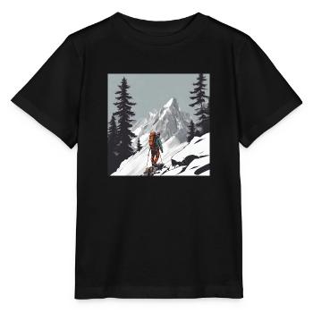 Alpinisme - T-shirt bio MINI CREATOR Stanley/Stella Enfant - noir - Devant - Mikhail (115cm)