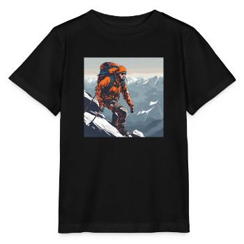 Bergsteigen - Stanley/Stella Kinder T-Shirt MINI CREATOR  - Schwarz - Vorne - Mikhail (115cm)