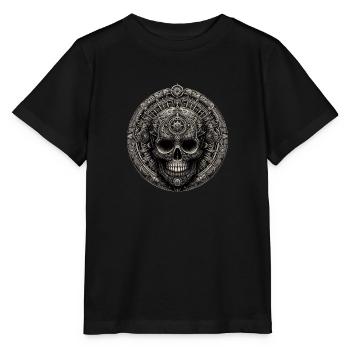 Maya Skull - Stanley/Stella Kinder T-Shirt MINI CREATOR  - Schwarz - Vorne - Mikhail (115cm)