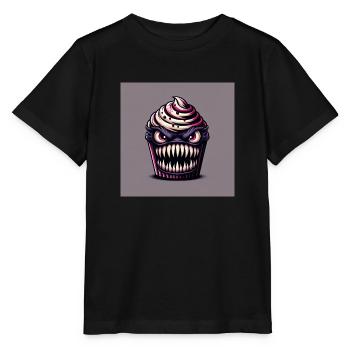 Angry Cupcake - Stanley/Stella Kinder T-Shirt MINI CREATOR  - Schwarz - Vorne - Mikhail (115cm)