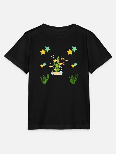 Unter dem Meer - Stanley/Stella Kinder T-Shirt MINI CREATOR  - Schwarz