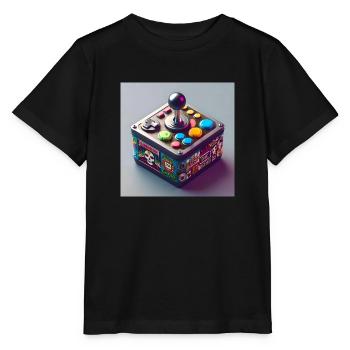 Joystick 9 - Stanley/Stella Kinder T-Shirt MINI CREATOR  - Schwarz - Vorne - Mikhail (115cm)