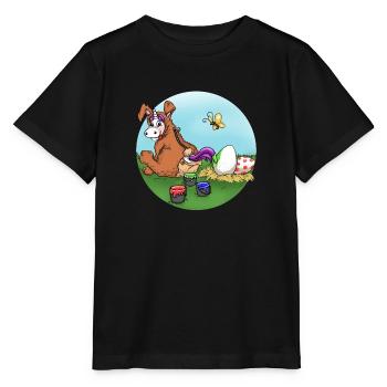 Osterhase - Stanley/Stella Kinder T-Shirt MINI CREATOR  - Schwarz - Vorne - Mikhail (115cm)