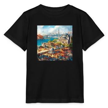Istanbul - Stanley/Stella Kinder T-Shirt MINI CREATOR  - Schwarz - Vorne - Mikhail (115cm)