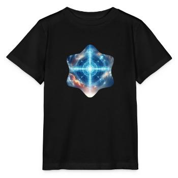 Divine Blue Glow - Stanley/Stella MINI CREATOR Kids’ T-Shirt - black - Front - Mikhail (115cm)