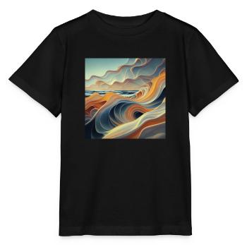Futuristic sea - Stanley/Stella MINI CREATOR Kids’ T-Shirt - black - Front - Mikhail (115cm)