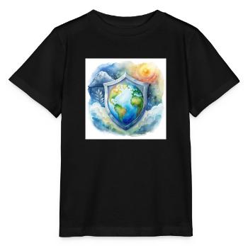 Klimaschutz - Stanley/Stella Kinder T-Shirt MINI CREATOR  - Schwarz - Vorne - Mikhail (115cm)