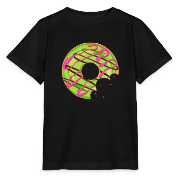 Donut-Crunch essen Metzgergebäck 12 4 Q - Stanley/Stella Kinder T-Shirt MINI CREATOR  - Schwarz - Vorne - Mikhail (115cm)