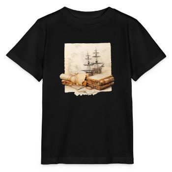 Search for hidden treasures - Stanley/Stella MINI CREATOR Kids’ T-Shirt - black - Front - Mikhail (115cm)