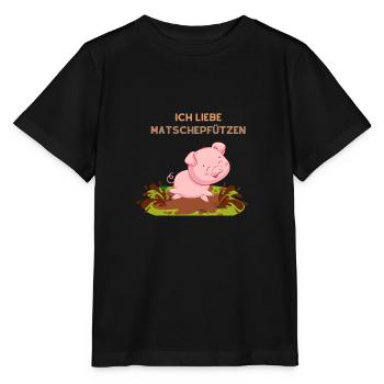Matschepfützen Ferkel - Stanley/Stella Kinder T-Shirt MINI CREATOR  - Schwarz - Vorne - Mikhail (115cm)