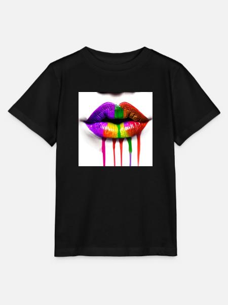 Rainbowkissmund 34 - Stanley/Stella Kinder T-Shirt MINI CREATOR - Schwarz