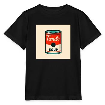 Tomato Soup Dose in Risographie - Stanley/Stella Kinder T-Shirt MINI CREATOR  - Schwarz - Vorne - Mikhail (115cm)