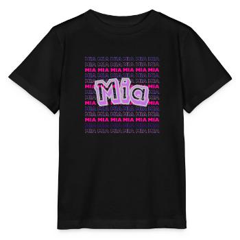 Vorname Mia - Stanley/Stella Kinder T-Shirt MINI CREATOR  - Schwarz - Vorne - Mikhail (115cm)