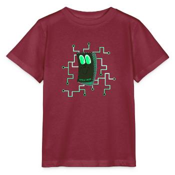 MOD SOURIRE - T-shirt bio MINI CREATOR Stanley/Stella Enfant - bordeaux - Devant - Kain (125cm)