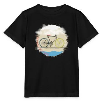 Kein Sprit, nur fahren - Fahrrad Radfahren Kunstdesign - Stanley/Stella Kinder T-Shirt MINI CREATOR  - Schwarz - Vorne - Mikhail (115cm)