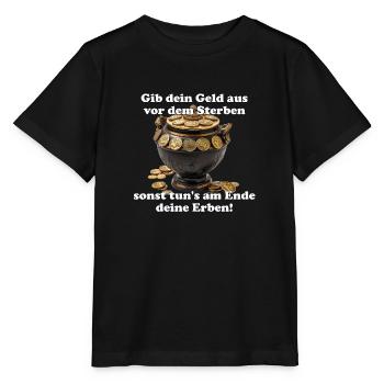 La dernière chemise n’a pas de poches - T-shirt bio MINI CREATOR Stanley/Stella Enfant - noir - Devant - Mikhail (115cm)