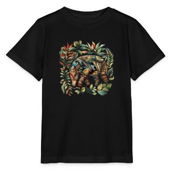 Azteken-Tapir - Stanley/Stella Kinder T-Shirt MINI CREATOR  - Schwarz - Vorne - Mikhail (115cm)