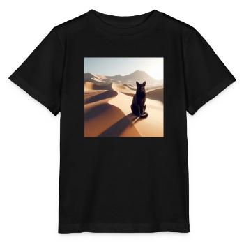A true cat in a desert 2 - Stanley/Stella MINI CREATOR Kids’ T-Shirt - black - Front - Mikhail (115cm)