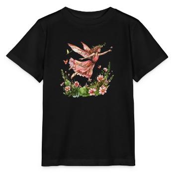 Fantasy Fairy Magic Fairytale Girl Nature Summer - Stanley/Stella MINI CREATOR Kids’ T-Shirt - black - Front - Mikhail (115cm)