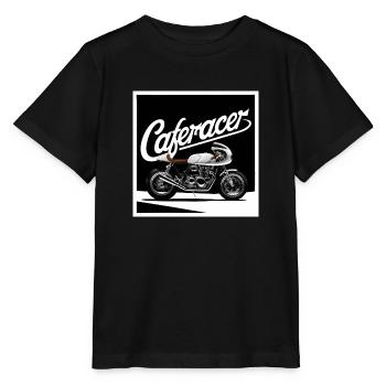 Caferacer noir et blanc - T-shirt bio MINI CREATOR Stanley/Stella Enfant - noir - Devant - Mikhail (115cm)