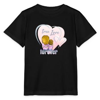 true love forever - Stanley/Stella MINI CREATOR Kids’ T-Shirt - black - Front - Mikhail (115cm)