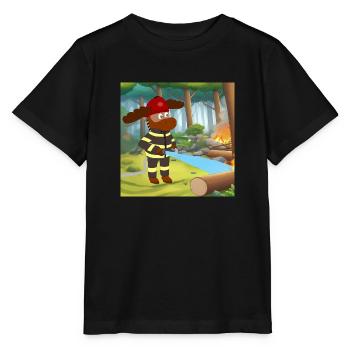 Eric as a firefighter - Stanley/Stella MINI CREATOR Kids’ T-Shirt - black - Front - Mikhail (115cm)