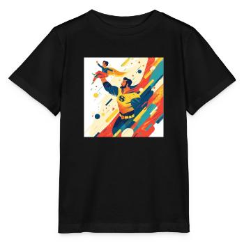 Super Papa - Stanley/Stella Kinder T-Shirt MINI CREATOR  - Schwarz - Vorne - Mikhail (115cm)