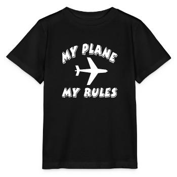 Airplane - Stanley/Stella MINI CREATOR Kids’ T-Shirt - black - Front - Mikhail (115cm)