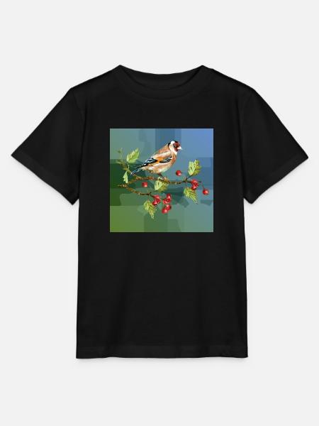 Bunter Vogel - Stanley/Stella Kinder T-Shirt MINI CREATOR  - Schwarz