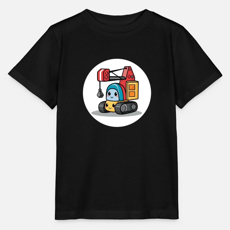 grue de chantierpour enfant - T-shirt bio MINI CREATOR Stanley/Stella Enfant - noir