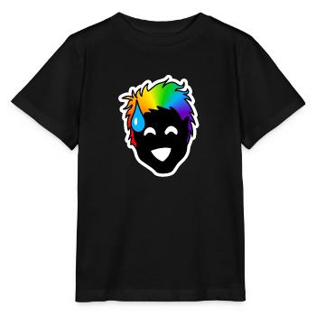 Nervöses, unsicheres Lachen : Sticky Queer Pride - Stanley/Stella Kinder T-Shirt MINI CREATOR  - Schwarz - Vorne - Mikhail (115cm)