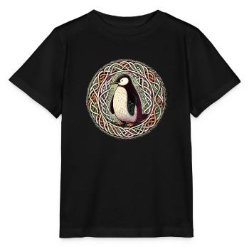 Celtic Penguin - Stanley/Stella MINI CREATOR Kids’ T-Shirt - black - Front - Mikhail (115cm)