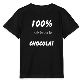 100% Motivated by Chocolate - Stanley/Stella MINI CREATOR Kids’ T-Shirt - black - Front - Mikhail (115cm)