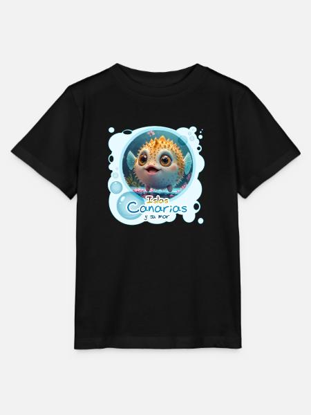Kugelfisch - Stanley/Stella Kinder T-Shirt MINI CREATOR  - Schwarz