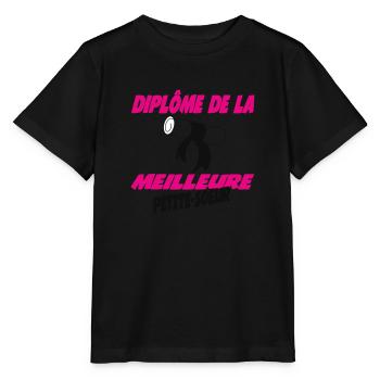 Diploma of the best LITTLE SISTER - Stanley/Stella MINI CREATOR Kids’ T-Shirt - black - Front - Mikhail (115cm)