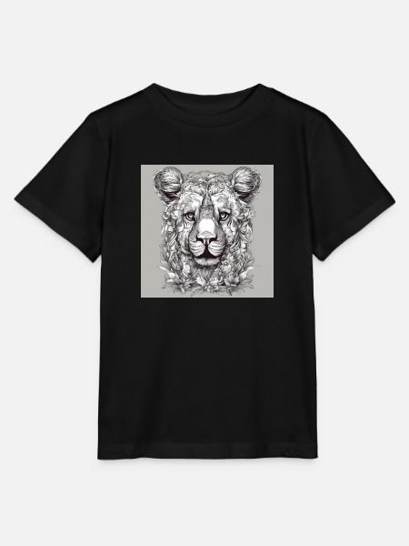 LÖWENKOPF - Stanley/Stella Kinder T-Shirt MINI CREATOR  - Schwarz