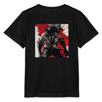 Loup-garou - T-shirt bio MINI CREATOR Stanley/Stella Enfant - noir - Devant - Mikhail (115cm)
