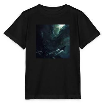 Espace sombre - T-shirt bio MINI CREATOR Stanley/Stella Enfant - noir - Devant - Mikhail (115cm)
