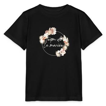 Team de la mariée couronne fleurs Boho - T-shirt bio MINI CREATOR Stanley/Stella Enfant - noir - Devant - Mikhail (115cm)