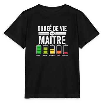 Humour Maitre D'école Pour Fin D'année Scolaire - T-shirt bio MINI CREATOR Stanley/Stella Enfant - noir - Devant - Mikhail (115cm)