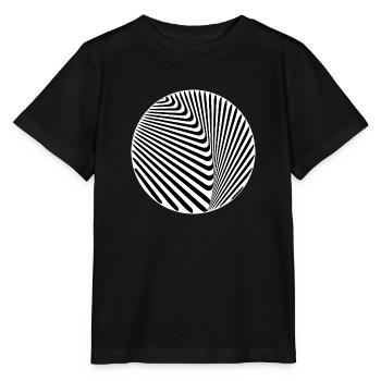 Kreis optische Täuschung - Bo-Grafik - Stanley/Stella Kinder T-Shirt MINI CREATOR  - Schwarz - Vorne - Mikhail (115cm)