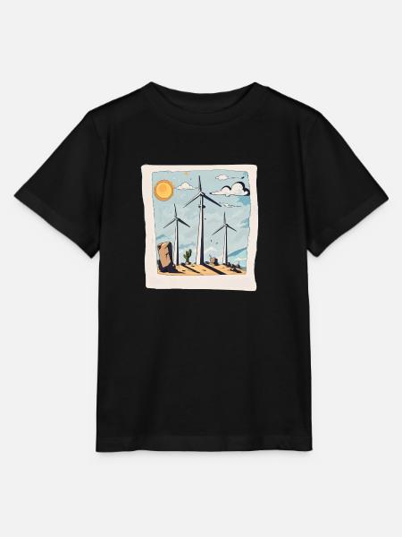 Rotorblätter von Windkraftanlagen - Stanley/Stella Kinder T-Shirt MINI CREATOR - Schwarz