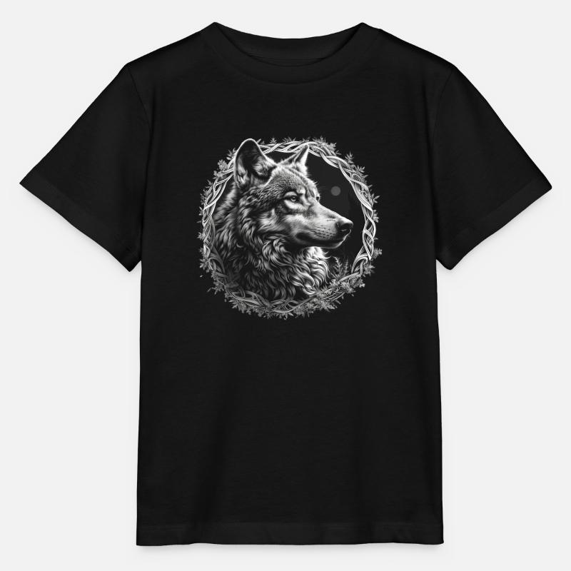 Loup Vikings Celtes Fenriswolf Fenris - T-shirt bio MINI CREATOR Stanley/Stella Enfant - noir